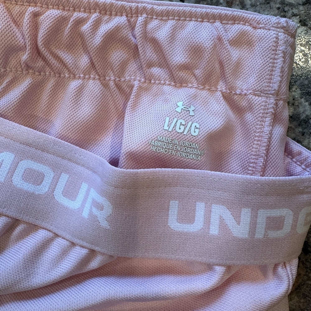 Under Armour Women's Light Pink Athletic Shorts - Picture 4 of 4